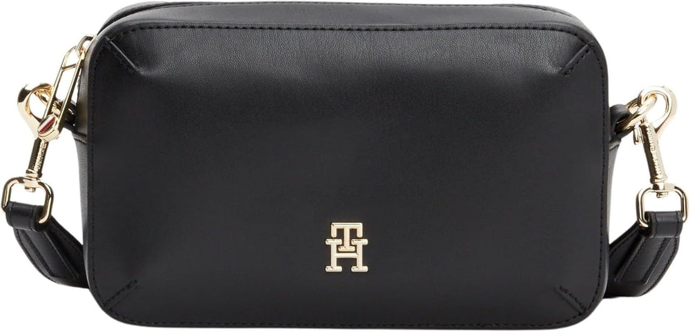 Tommy Hilfiger Sac bandoulière Chic Flap Crossover Petit Sacs pour femme Naty Shop Noir (black)