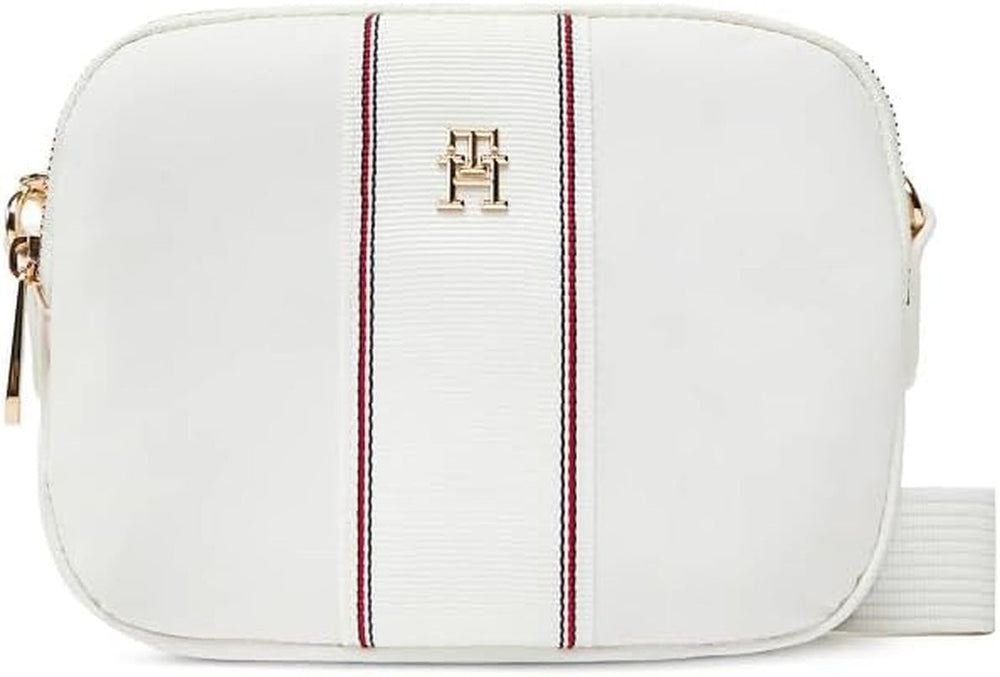 TOMMY HILFIGER Poppy Camera Bag Body Aw0aw17230 Crossover pour femme et équipement de voyage Naty Shop Blanc (corps écru)