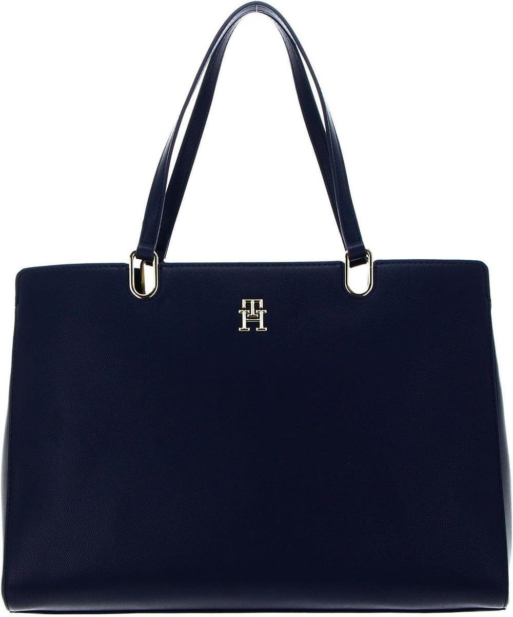 Tommy Hilfiger TH Timeless, Sac cartable avec poches intérieures, Bleu (Space Blue), Taille Unique Femme Sacs Naty Shop Default Title