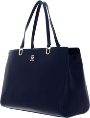Tommy Hilfiger Sac TH Timeless Satchel avec poches intérieures, Bleu (Space Blue), Taille Unique Sacs Femme Naty Shop
