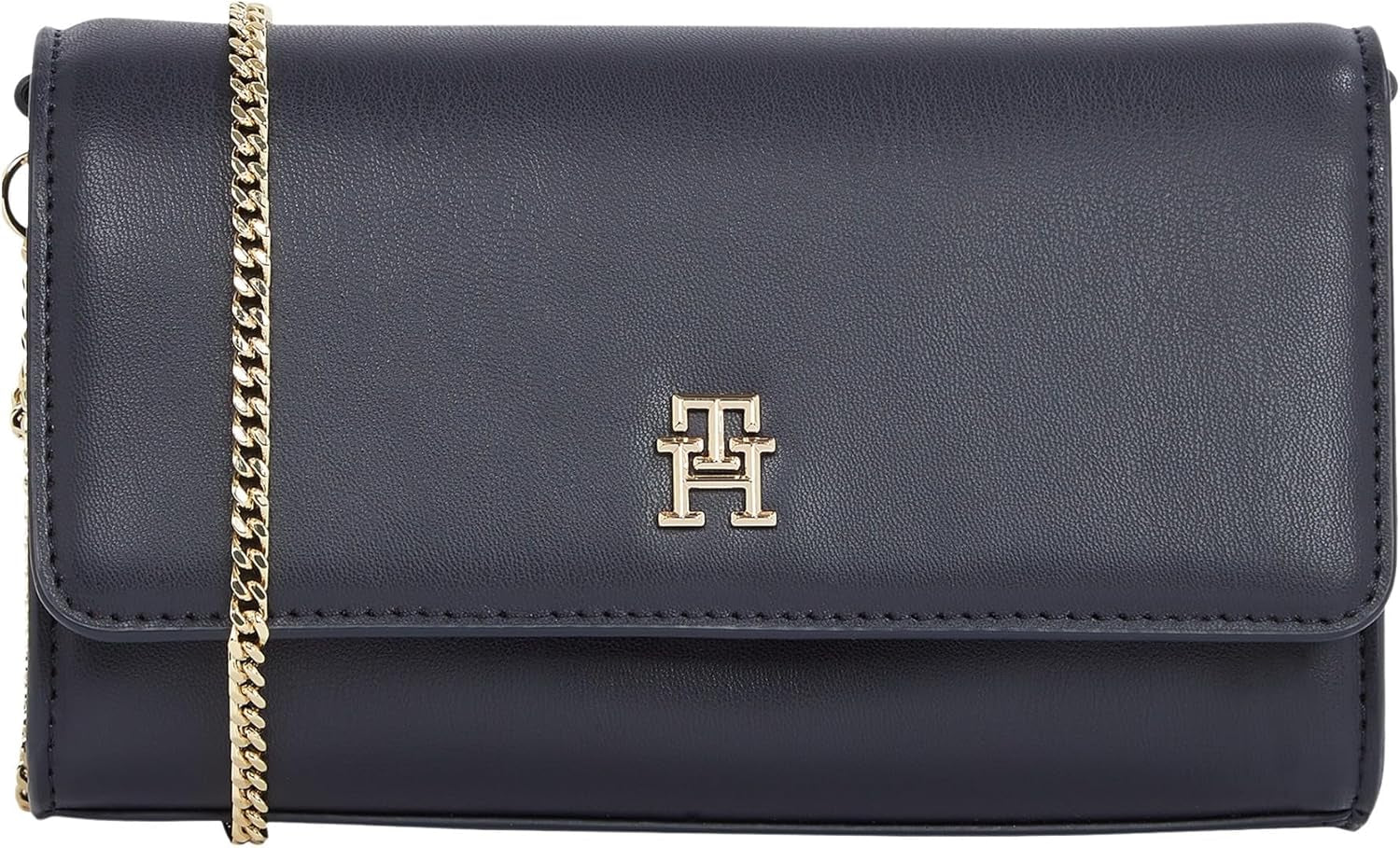 Tommy Hilfiger sac à bandoulière Eternity Chain Crossover sacs à bandoulière Femme Naty Shop Bleu (Space Blue)