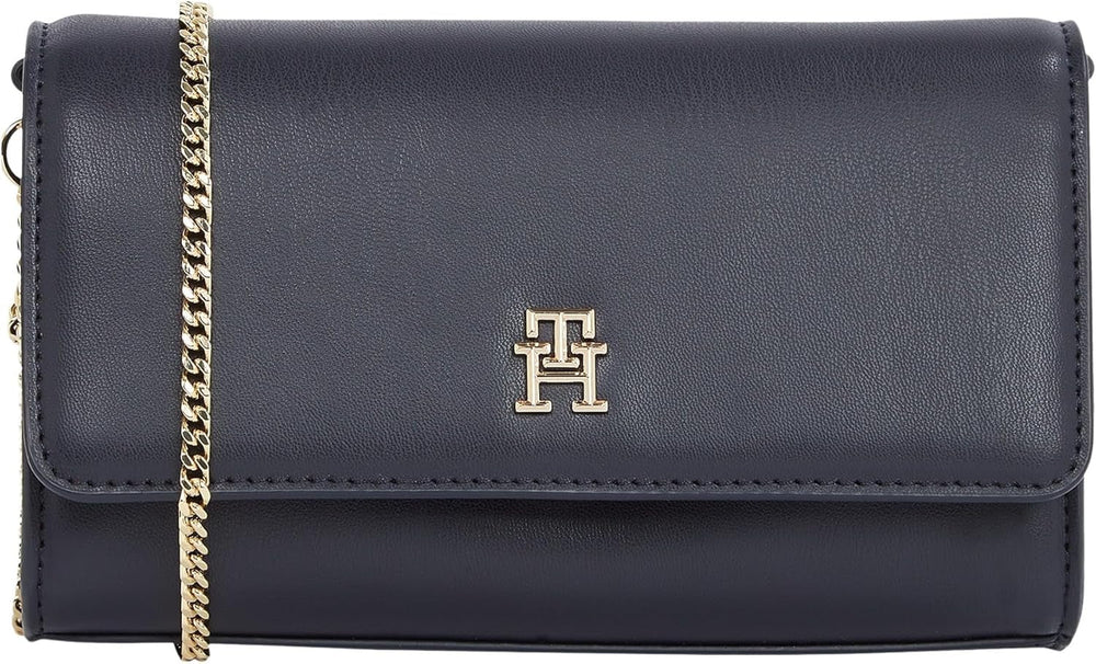 Tommy Hilfiger sac à bandoulière Eternity Chain Crossover sacs à bandoulière Femme Naty Shop Bleu (Space Blue)