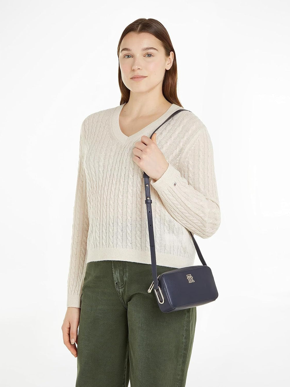 Tommy Hilfiger, Sac à Bandoulière Femme Timeless Camera Bag Small, Bleu (Space Blue), Onesize Sacs Femme Naty Shop