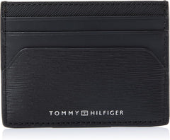 Tommy Hilfiger Men TH PLAQUE CC HOLDER, Noir, Taille Unique Portefeuille Homme Naty Shop Default Title