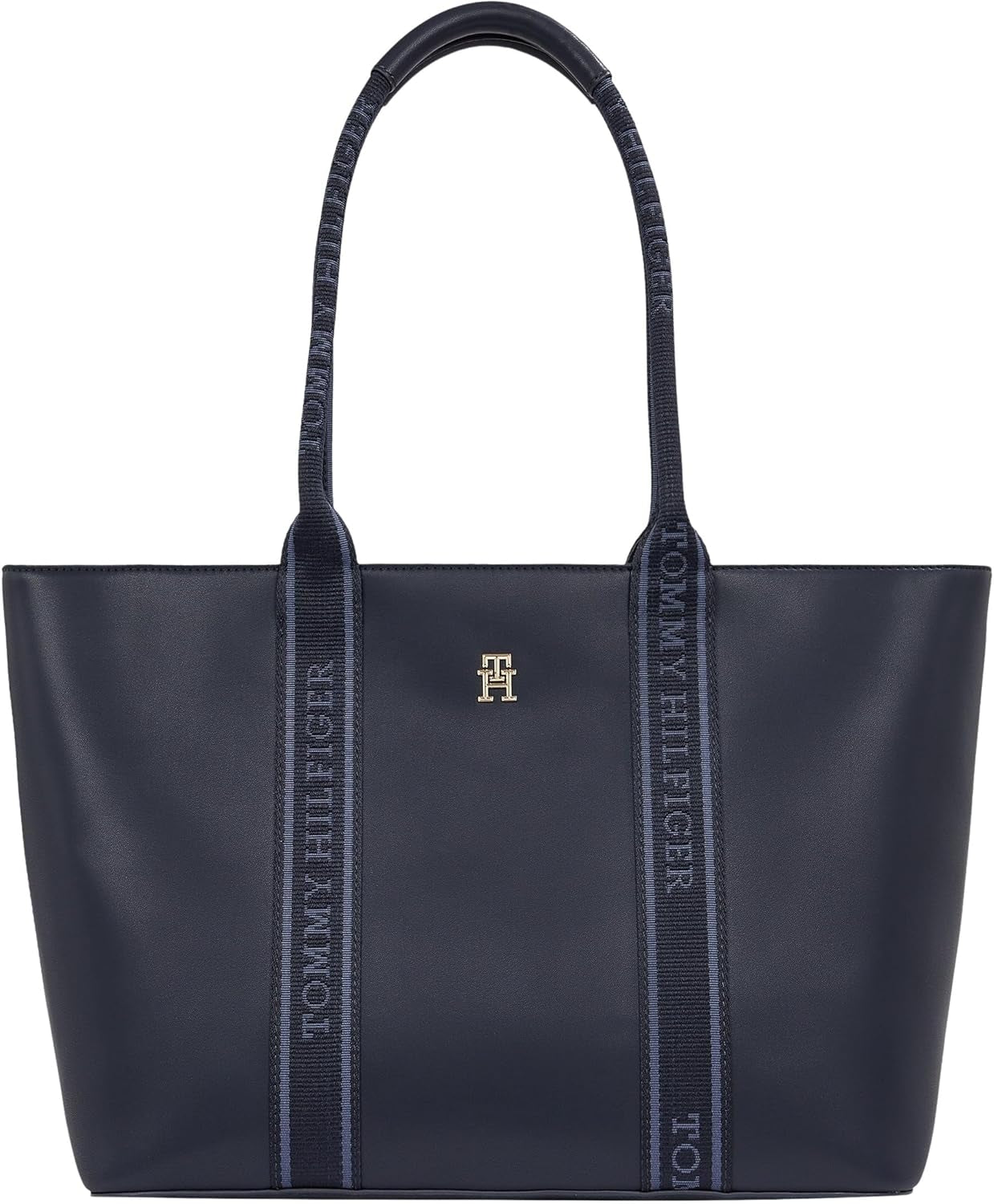 Tommy Hilfiger Th Logotape Tote Aw0aw17198 Sac fourre-tout Femme Sacs Naty Shop Bleu (Space Blue)