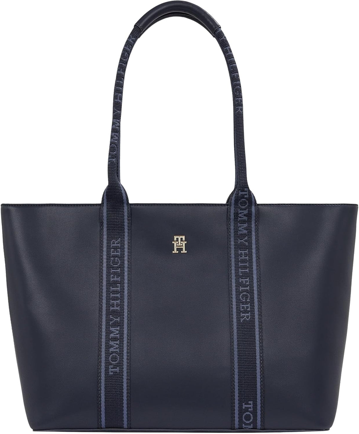 Tommy Hilfiger Th Logotape Tote Aw0aw17198 Sac fourre-tout Femme Sacs Naty Shop Bleu (Space Blue)