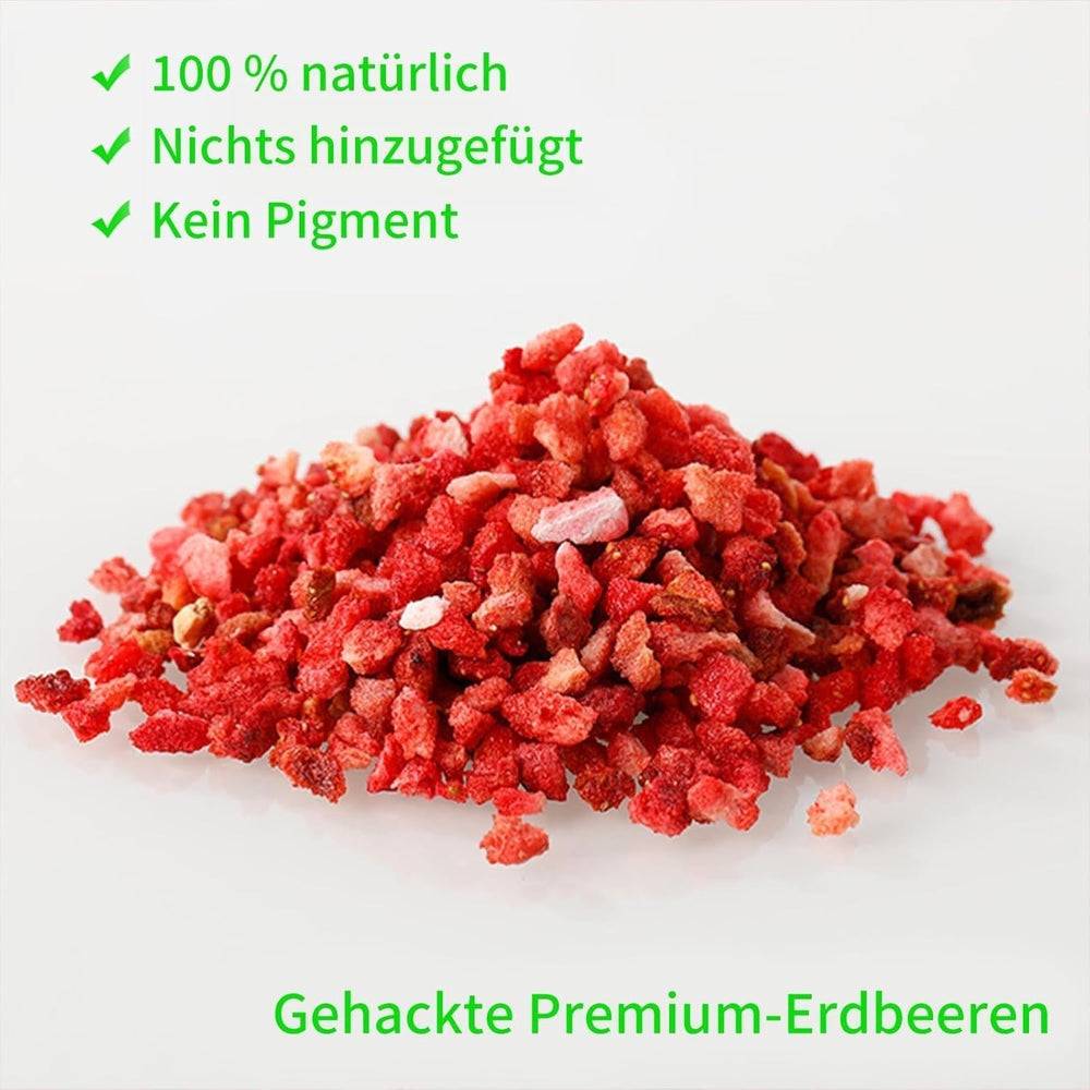 Fraises lyophilisées ULTHMOK 180 g - sans additifs, fraises concassées en boîtes pratiques Produits déshydratés Naty Shop