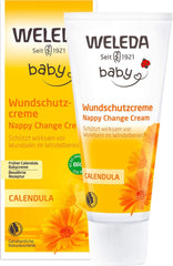 WELEDA Organic Baby Calendula Wound Protection Cream 75ml - Cosmetice naturale unguent pentru răni / cremă pentru bebeluși pentru protecția pielii sensibile a bebelușului în zona scutecelor. Ajută la roșeață, piele iritată și durere Copii - Baie si Skincare Naty Shop Cremă de protecție a rănilor 75 Ml