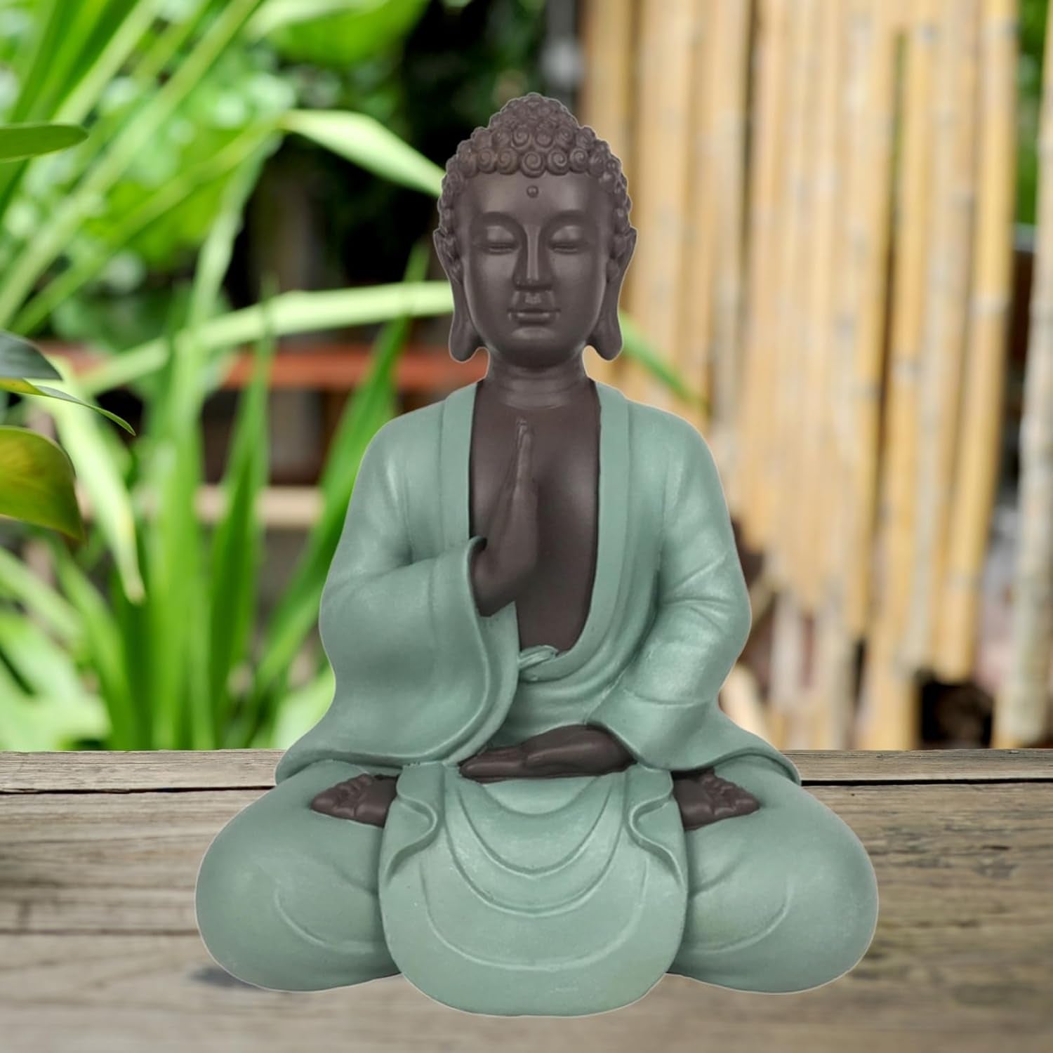 Zen Arôme SBM5 Statue Zen Bodhi, vert/marron, hauteur 20 cm Statuettes et sculptures Naty Shop