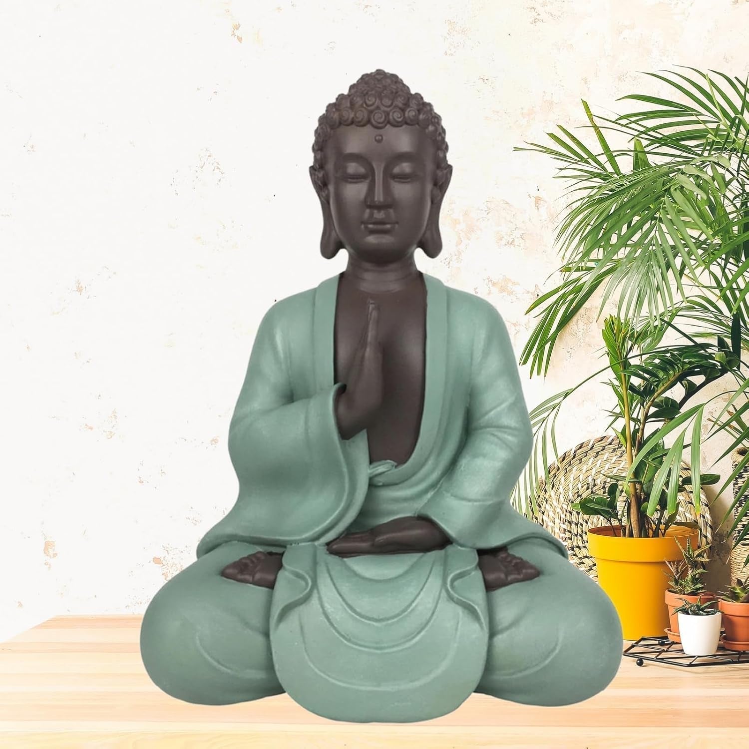 Zen Arôme SBM5 Statue Zen Bodhi, vert/marron, hauteur 20 cm Statuettes et sculptures Naty Shop