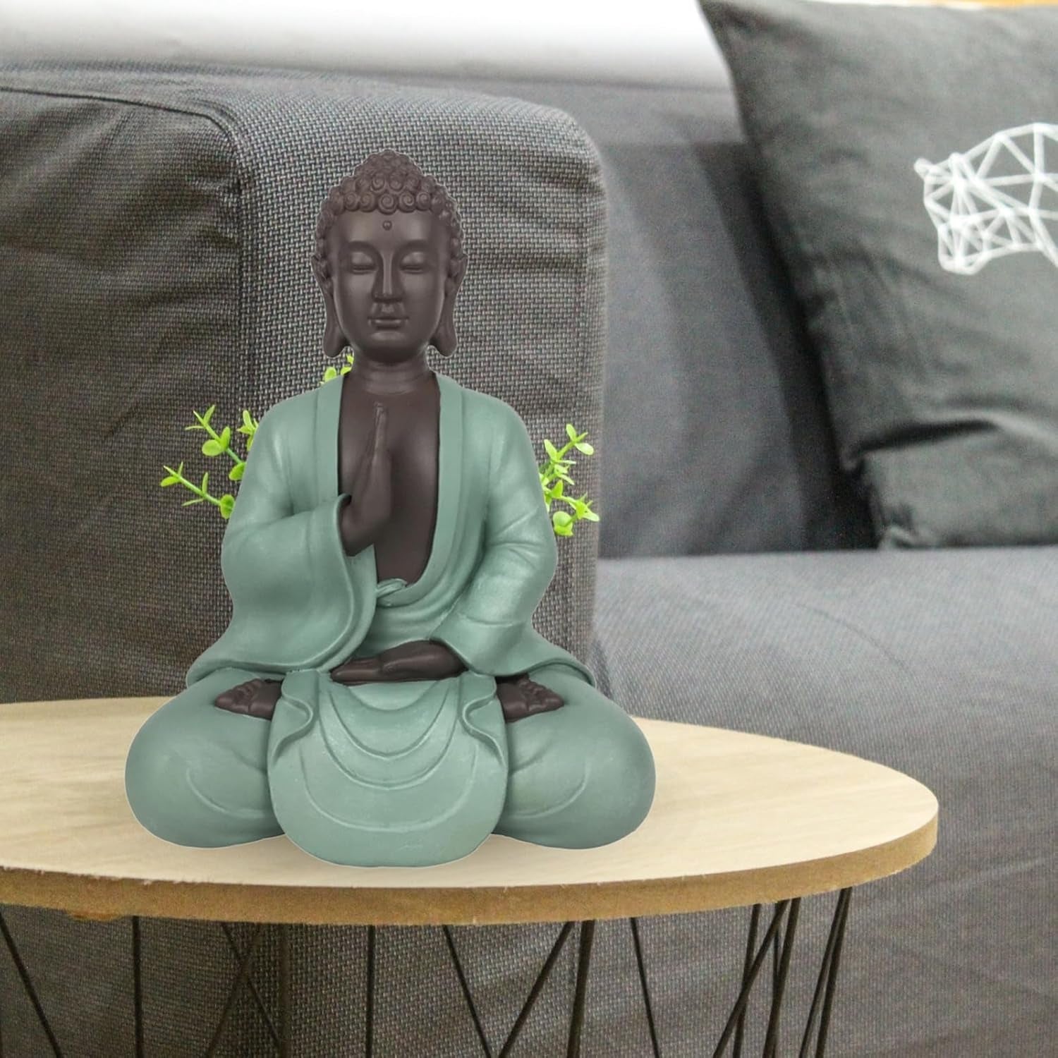 Zen Arôme SBM5 Statue Zen Bodhi, vert/marron, hauteur 20 cm Statuettes et sculptures Naty Shop