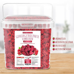 Framboises lyophilisées, SANS produits chinois, 500g de fruits entiers lyophilisés, sans additifs, fruités, fabriqués en Allemagne Produits déshydratés Naty Shop