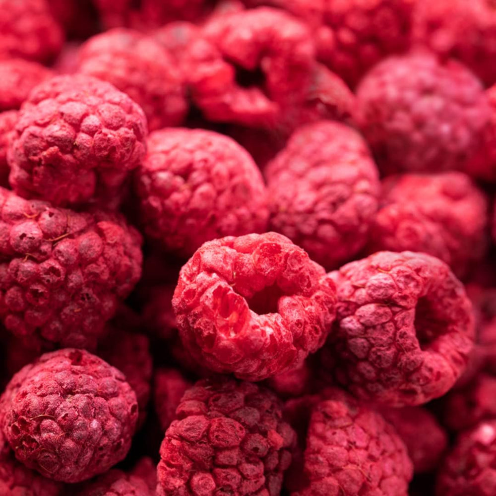 Framboises lyophilisées, SANS produits chinois, 500g de fruits entiers lyophilisés, sans additifs, fruités, fabriqués en Allemagne Produits déshydratés Naty Shop